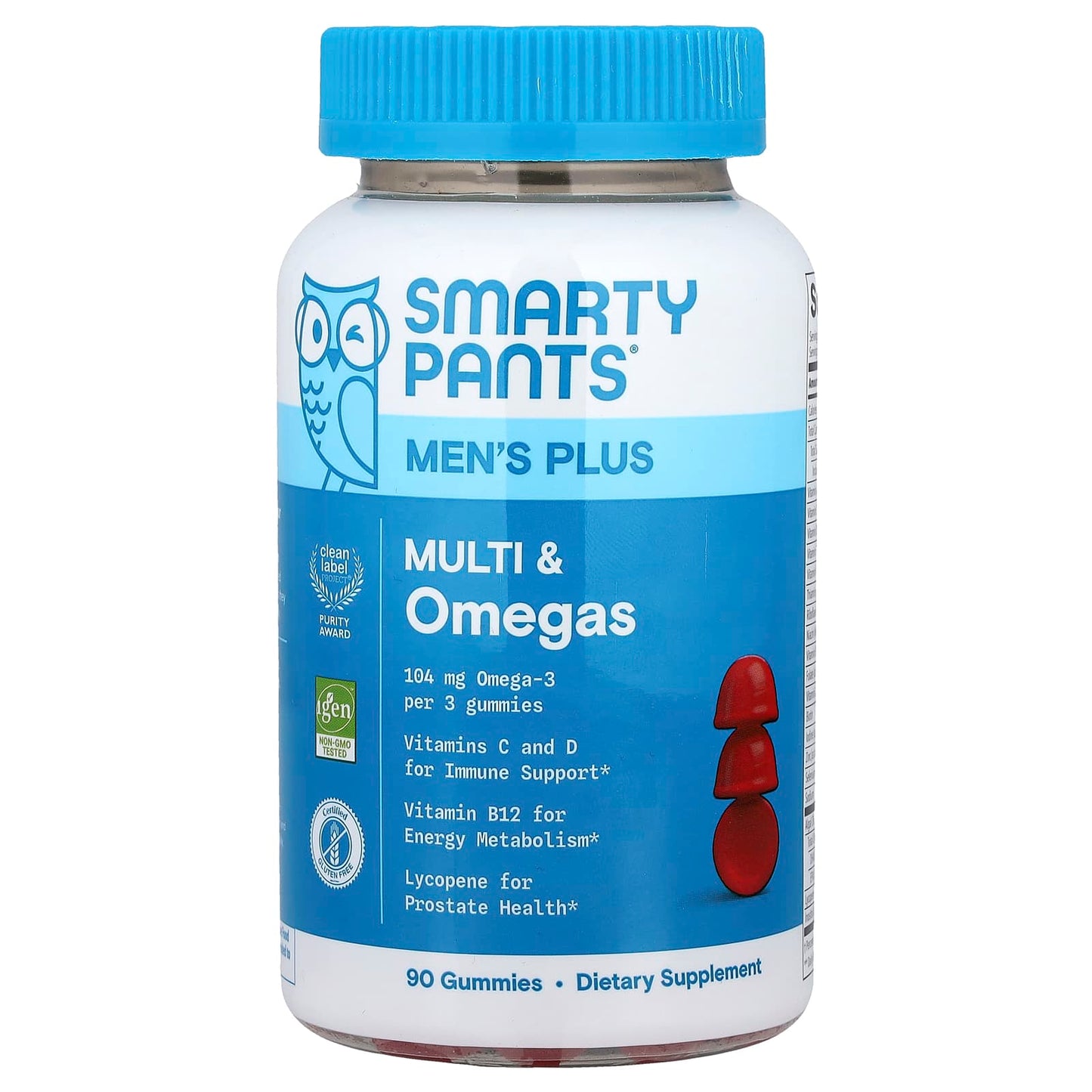 SmartyPants, Men's Plus Multi & Omegas, Raspberry Lemonade, 90 Gummies - Image 1