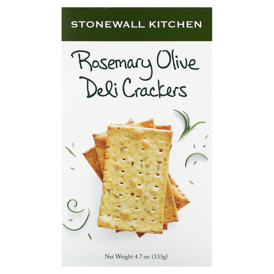 Stonewall Kitchen, Deli Crackers, Rosemary Olive, 4.7 oz (133 g) - Image 1