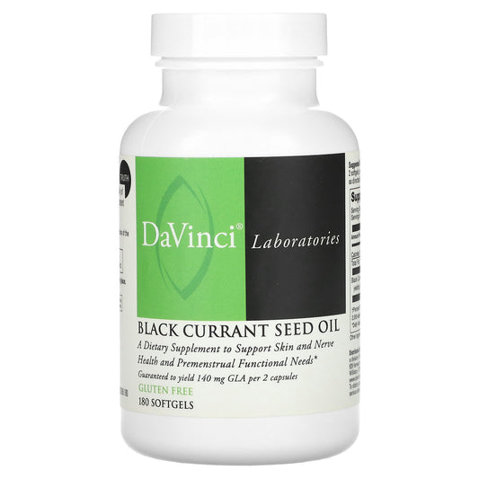Black Currant Seed Oil 180 Softgels (500mg) - DaVinci Laboratories - Image 1