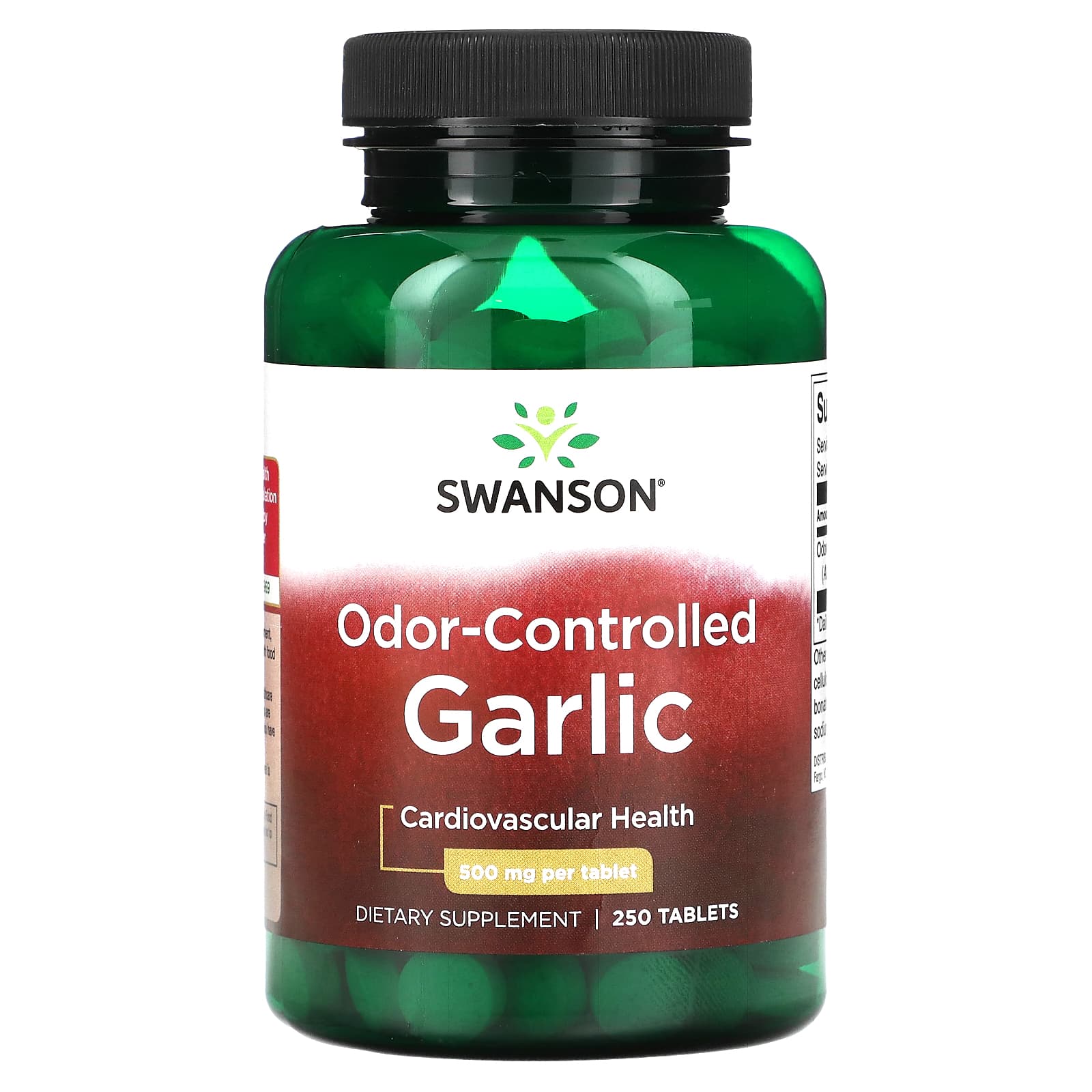 Swanson, Odor-Controlled Garlic, 500 mg , 250 Tablets - Image 1