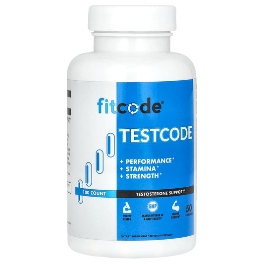 Boost Testosterone Naturally with FITCODE's 100 Veggie Capsules - Image 1