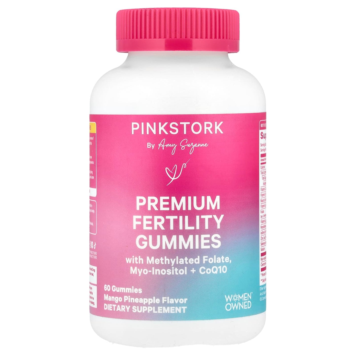 Pink Stork, Premium Fertility Gummies, Mango Pineapple, 60 Gummies - Image 1