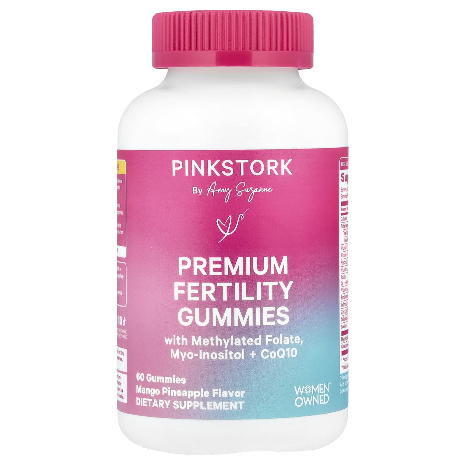Pink Stork, Premium Fertility Gummies, Mango Pineapple, 60 Gummies - Image 1