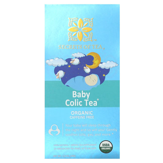 Secrets of Tea, Organic Baby Colic Tea, Caffeine Free, 20 Unbleached Tea Bags, 1 oz (28 g) - Image 1