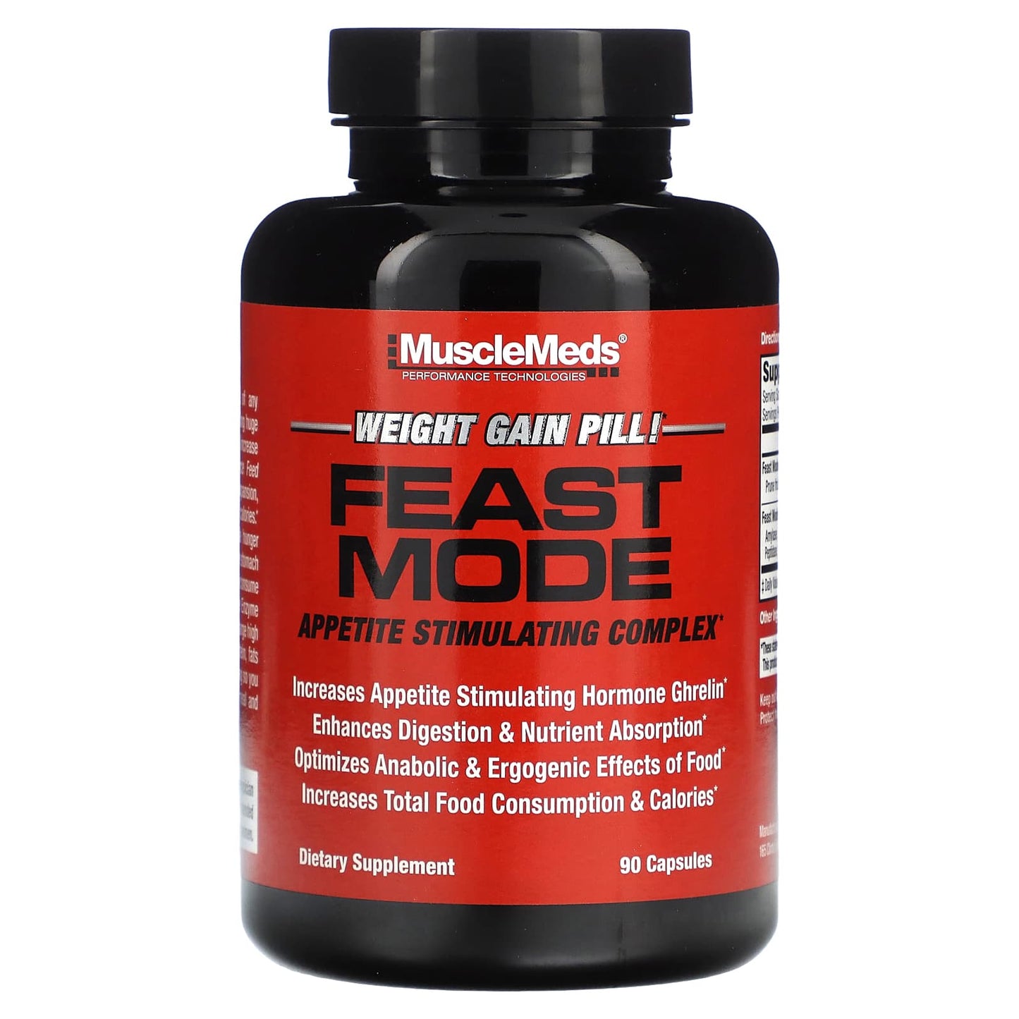 MuscleMeds, Feast Mode, Appetite Stimulating Complex, 90 Capsules - Image 1