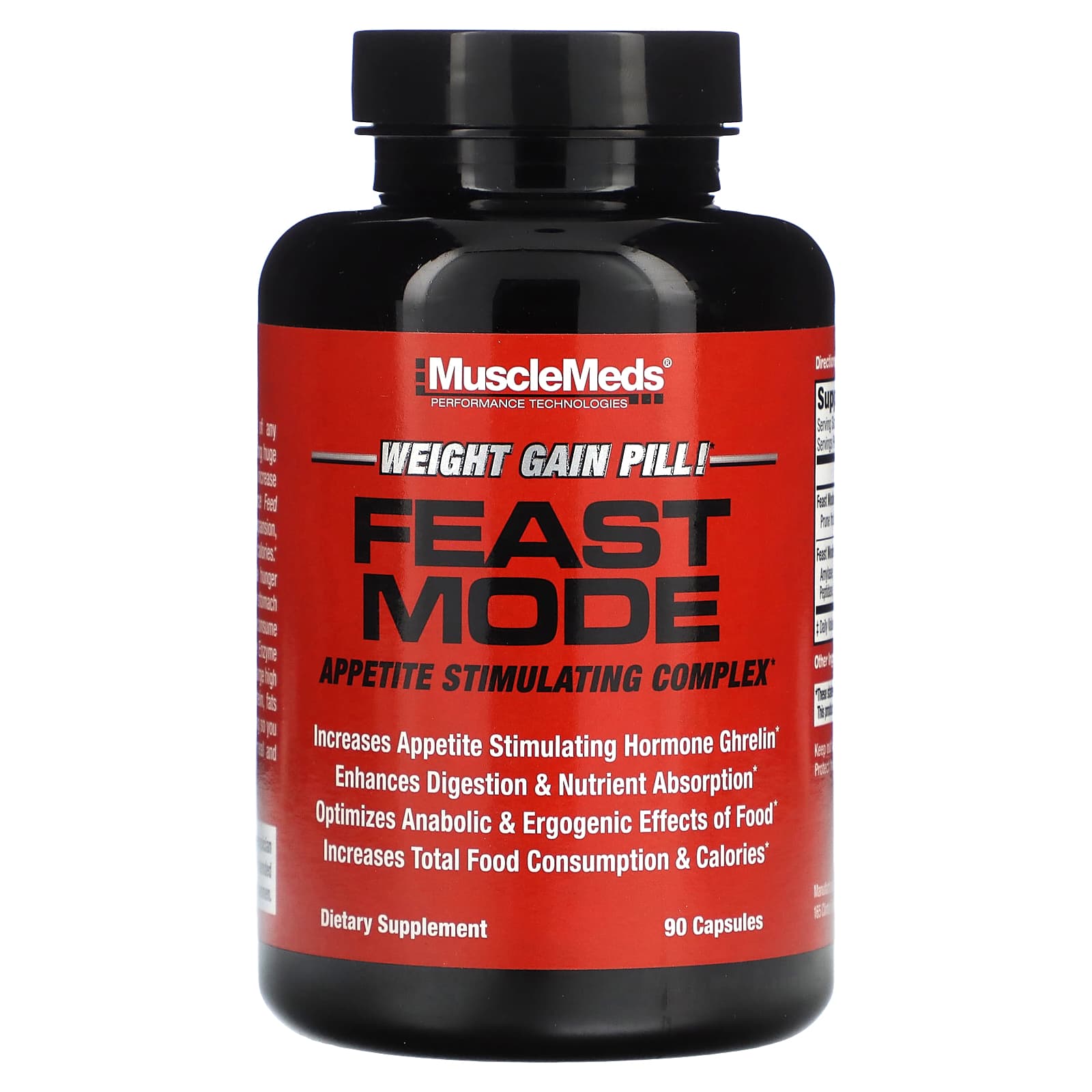 MuscleMeds, Feast Mode, Appetite Stimulating Complex, 90 Capsules - Image 1