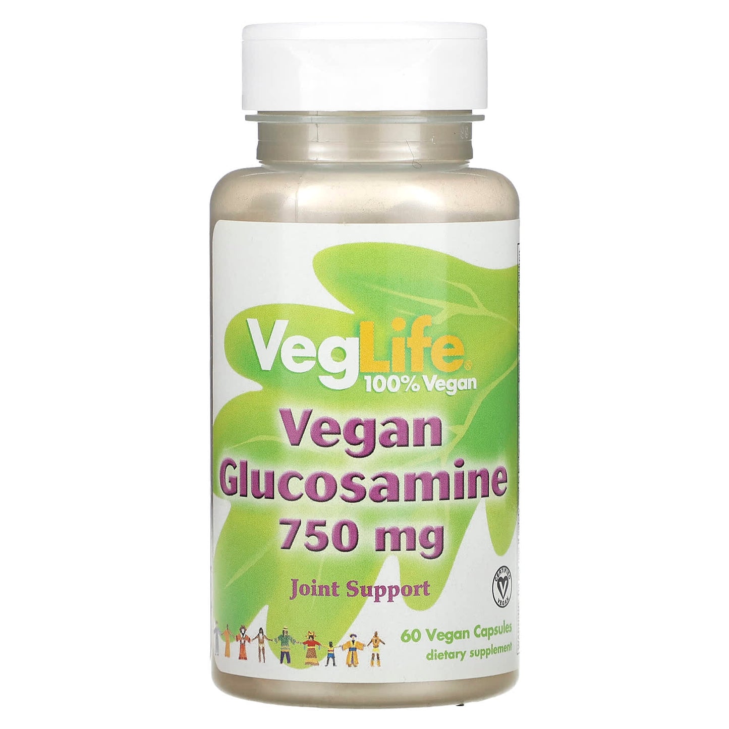 VegLife, Vegan Glucosamine, 750 mg , 60 Vegan Capsules - Image 1