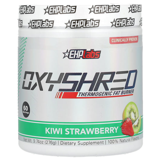 EHPlabs OxyShred Thermogenic Fat Burner, Kiwi Strawberry, 276g - Image 1