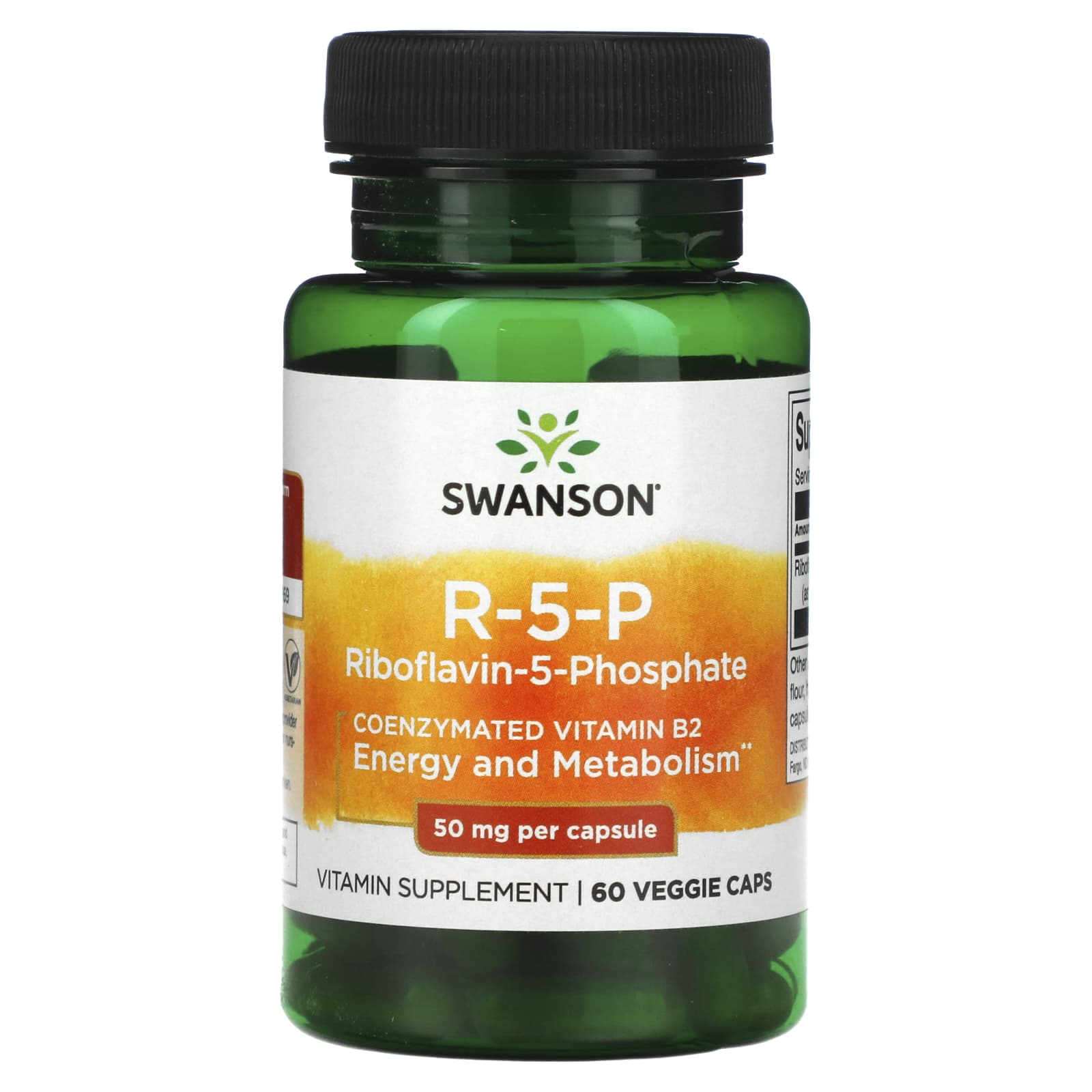 Swanson, R-5-P, Riboflavin-5-Phosphate, 50 mg, 60 Veggie Caps - Image 1