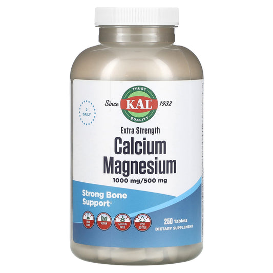 KAL Calcium Magnesium Extra Strength - Strong Bone Support, Non GMO - Image 1