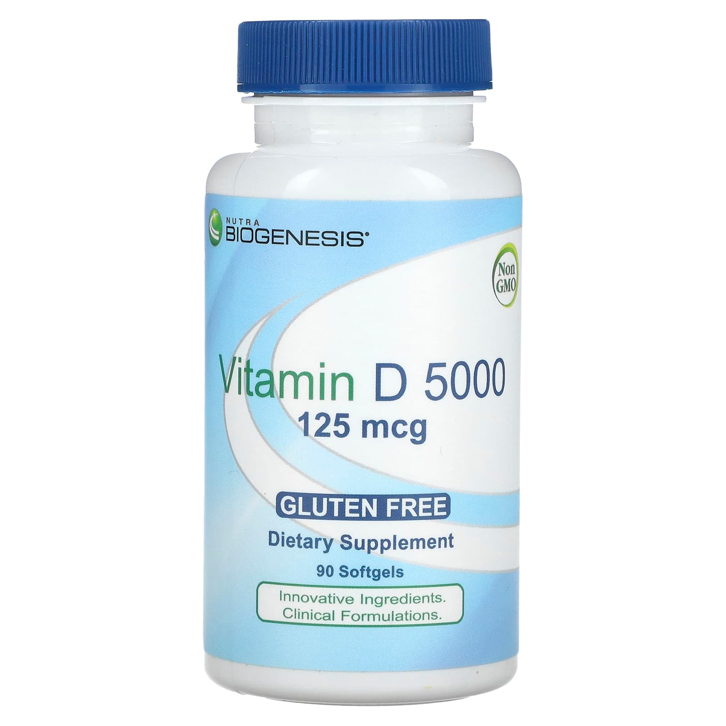 Nutra BioGenesis, Vitamin D 5000, 125 mcg, 90 Softgels - Image 1