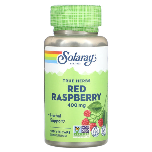 Solaray, True Herbs, Red Raspberry, 400 mg , 100 VegCaps - Image 1