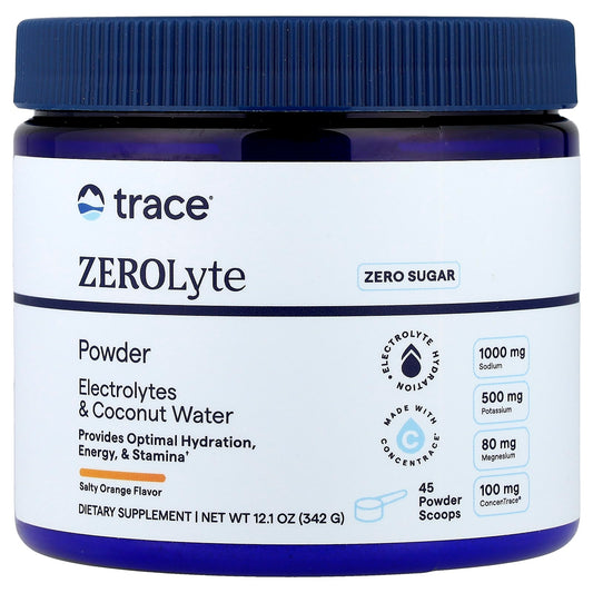 Trace, ZEROLyte Powder, Salty Orange, 12.1 oz (342 g) - Image 1