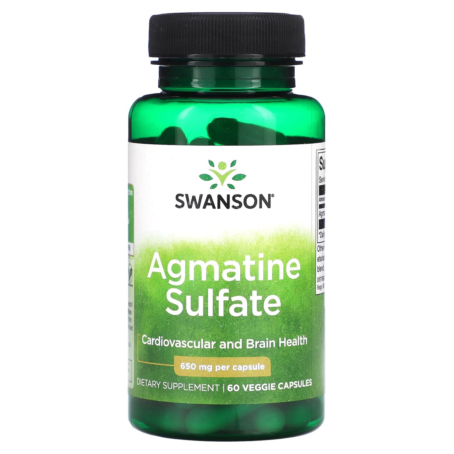 Swanson, Agmatine Sulfate, 650 mg, 60 Veggie Capsules - Image 1