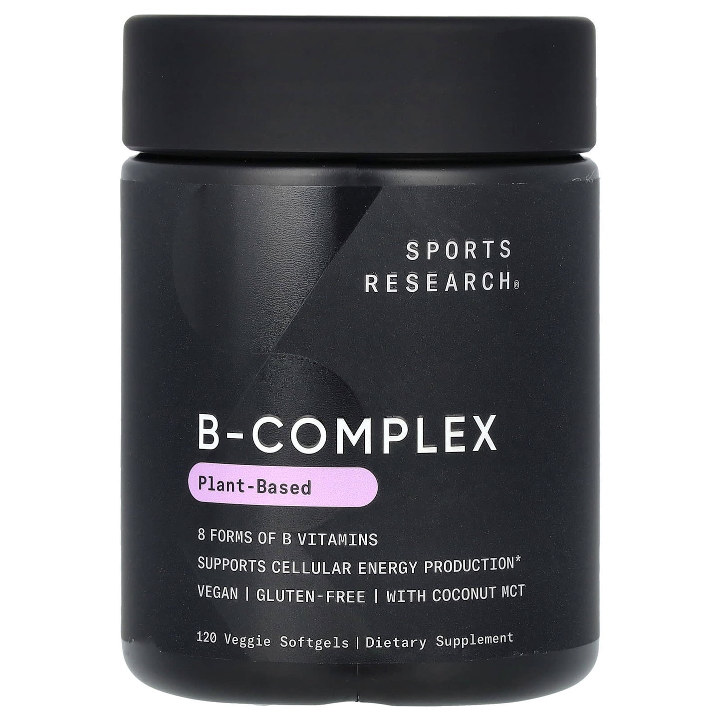 Sports Research, B-Complex, Plant Based, 120 Veggie Softgels - Image 1