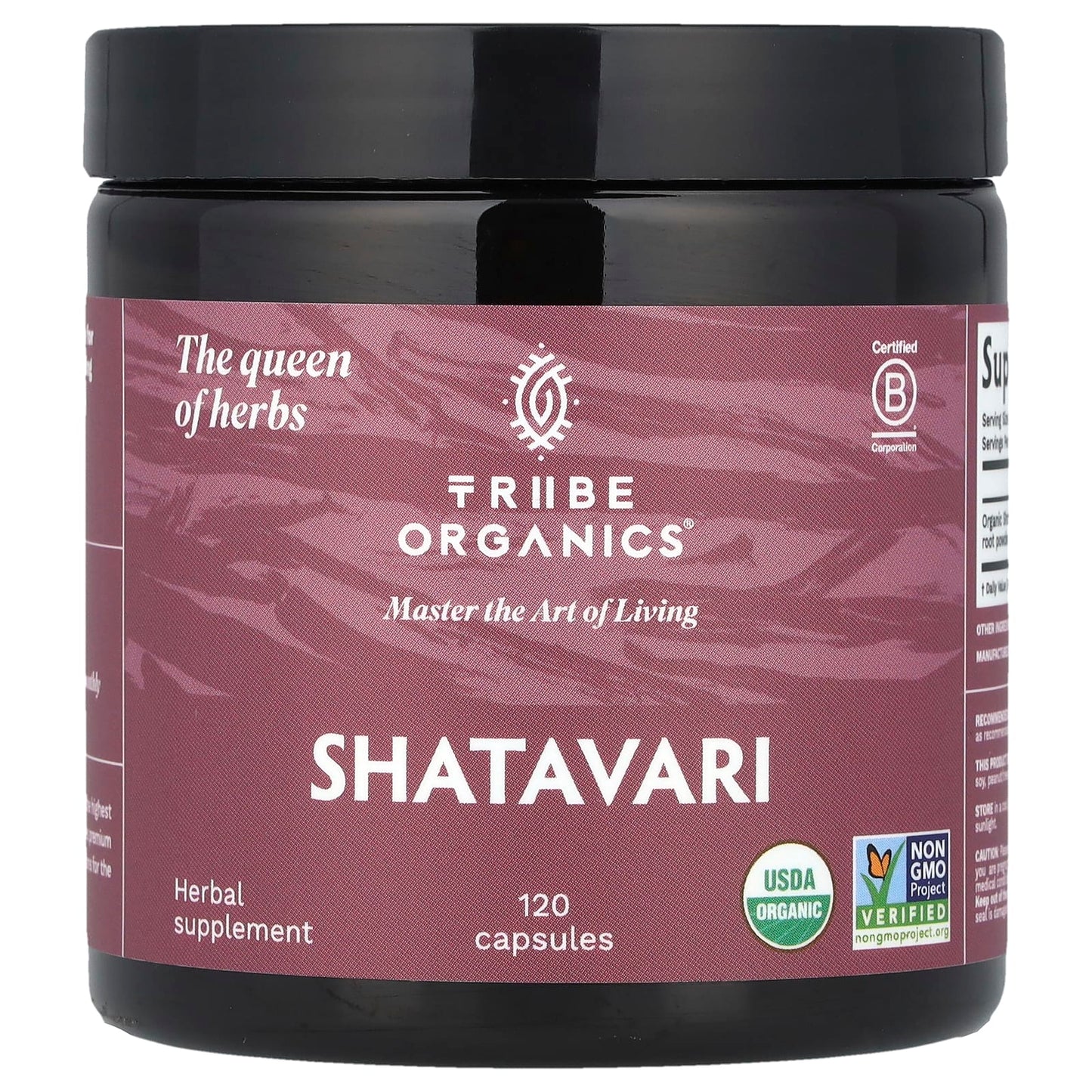 Tribe Organics, Shatavari, 120 Capsules (500 mg Per Capsule) - Image 1