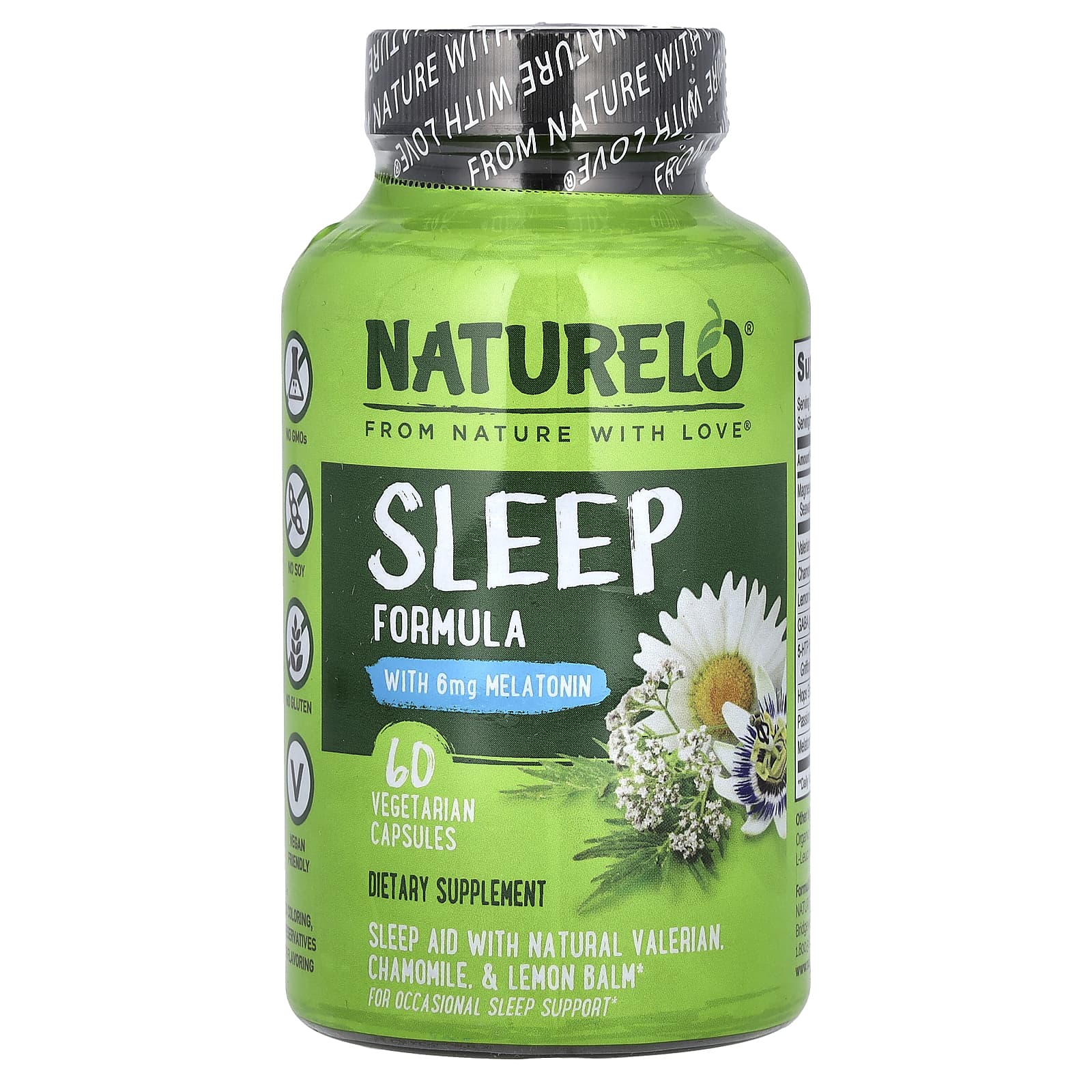 NATURELO, Sleep Formula, 60 Vegetarian Capsules - Image 1