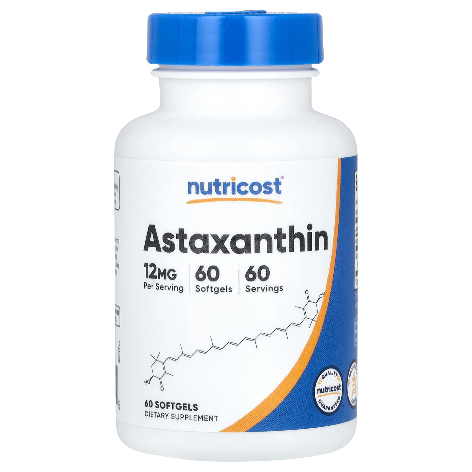 Nutricost, Astaxanthin, 12 mg, 60 Softgels - Image 1