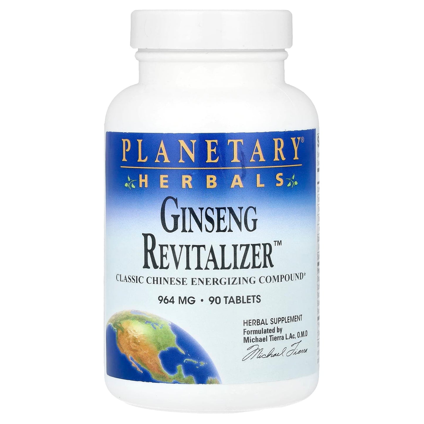 Planetary Herbals, Ginseng Revitalizer™, 90 Tablets - Image 1