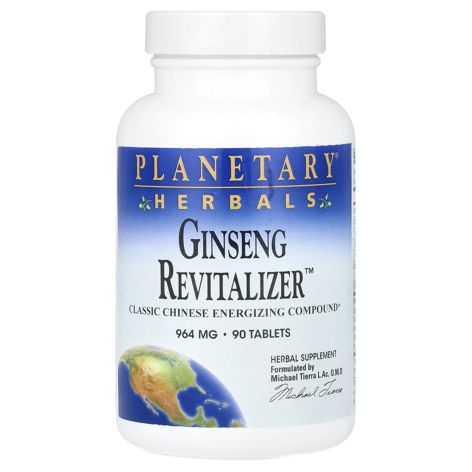Planetary Herbals, Ginseng Revitalizer™, 90 Tablets - Image 1