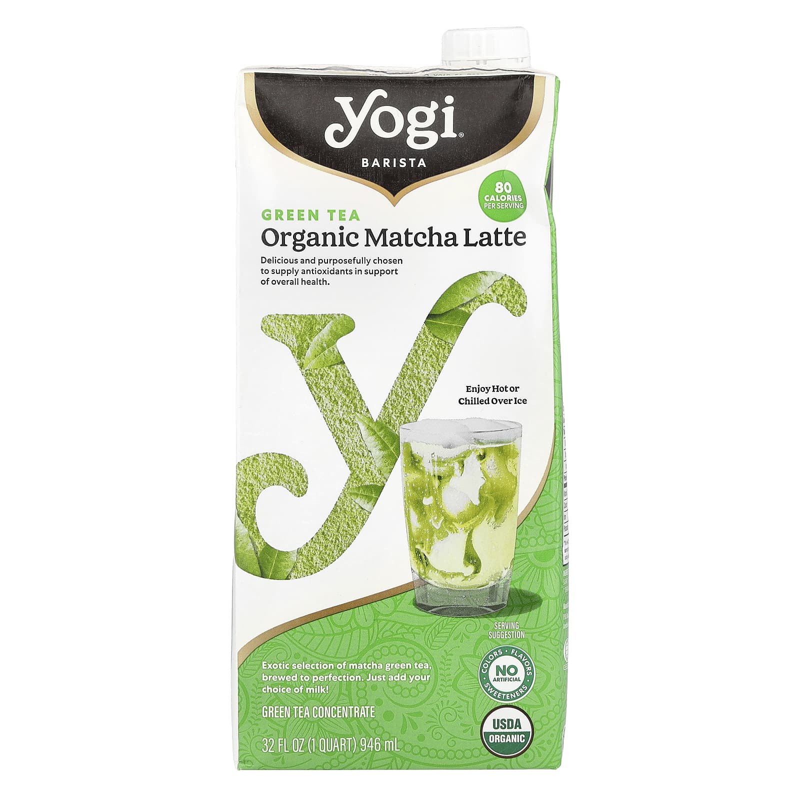 Yogi Tea, Barista, Organic Matcha Latte, Green Tea Concentrate, 32 fl oz (946 ml) - Image 1