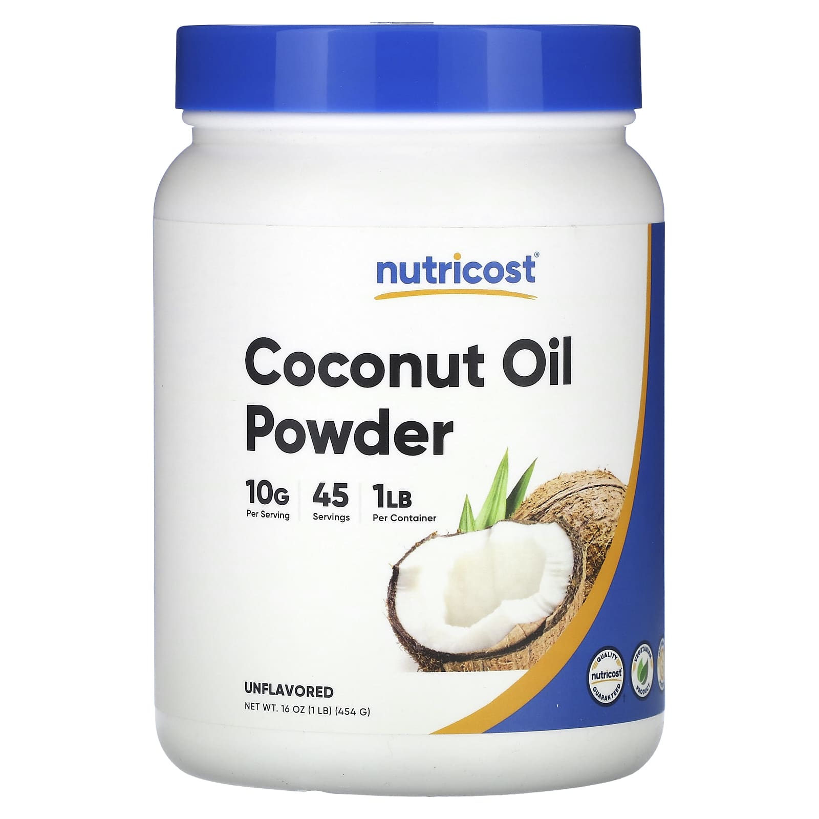 Nutricost, Coconut Oil Powder, Unflavored, 16 oz (454 g) - Image 1