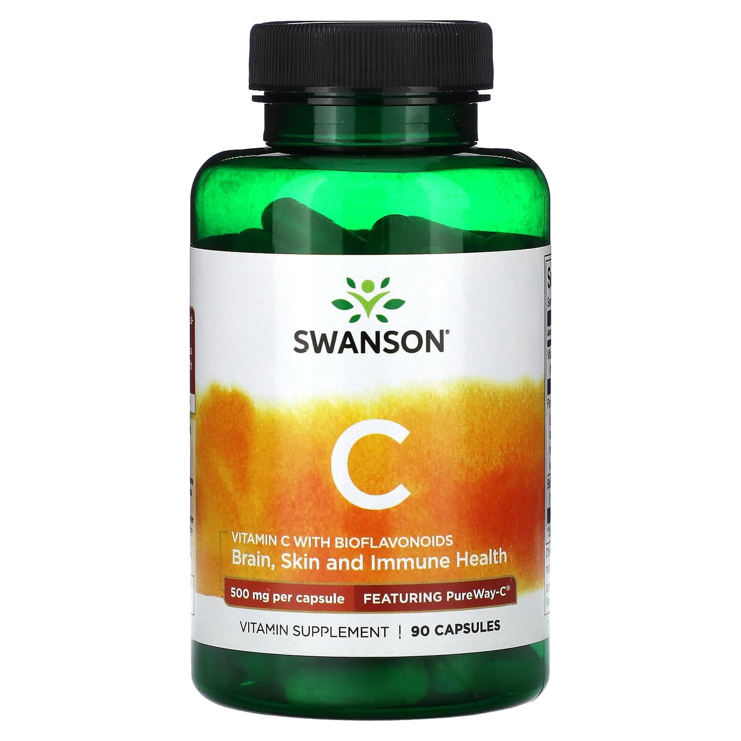 Swanson, Vitamin C with BioFlavonoids, 500 mg, 90 Capsules - Image 1