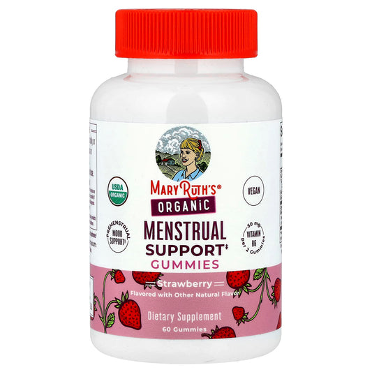 MaryRuth's, Organic Menstrual Support Gummies, Strawberry, 60 Gummies - Image 1