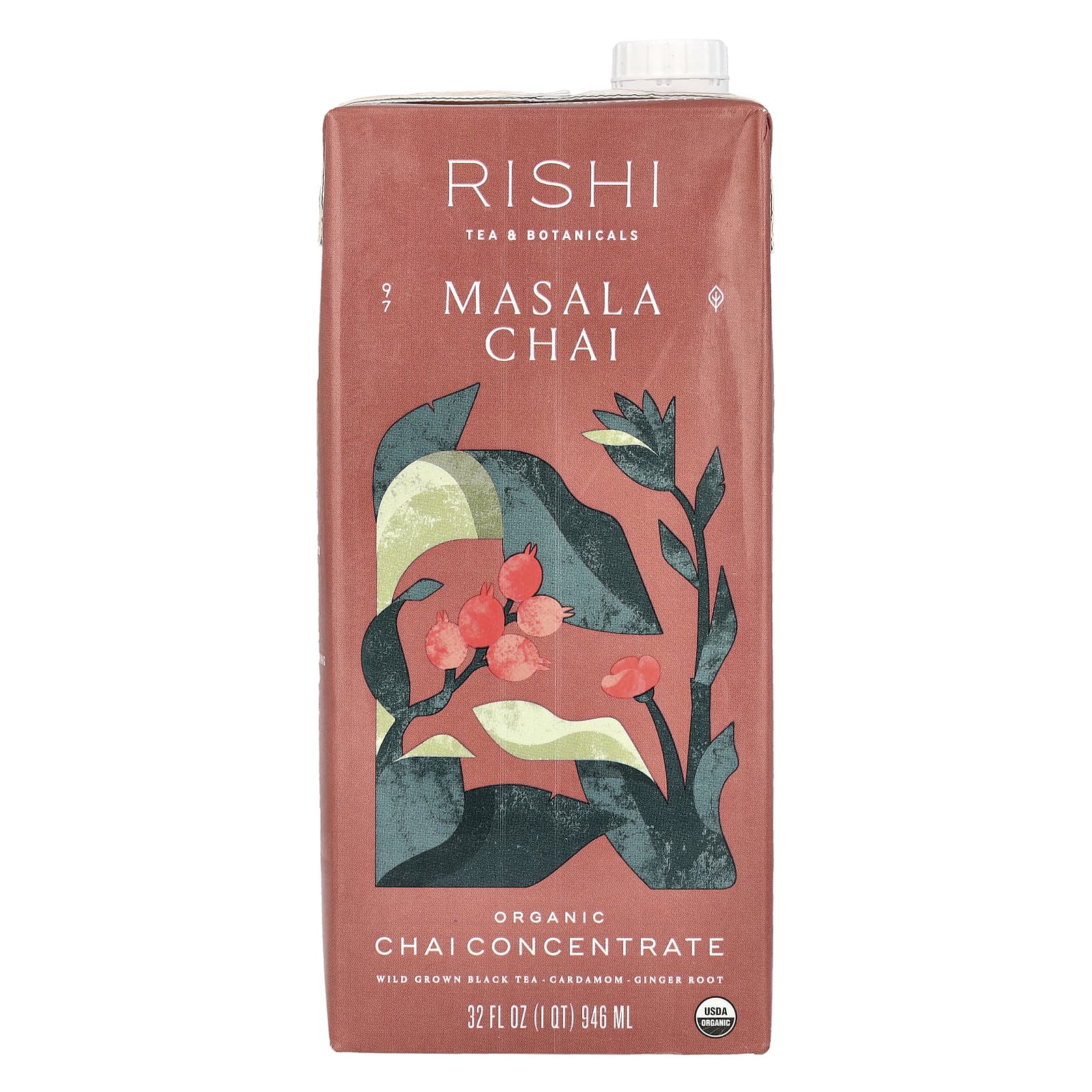 Rishi Tea, Organic Chai Concentrate, Masala Chai, 32 fl oz (946 ml) - Image 1