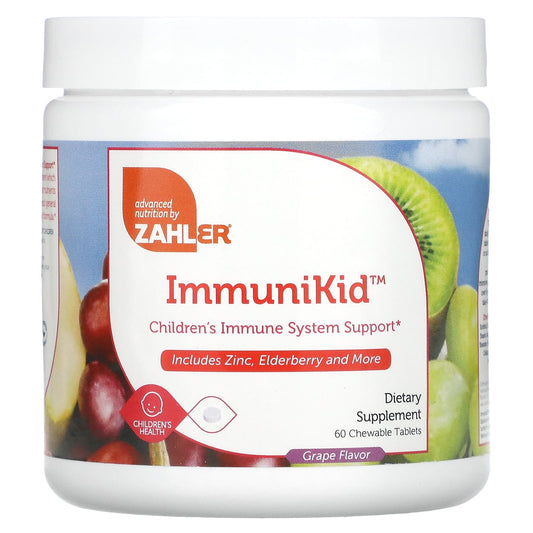 Zahler, ImmuniKid, Children's Immune System Support, Grape, 60 Chewable Tablets - Image 1