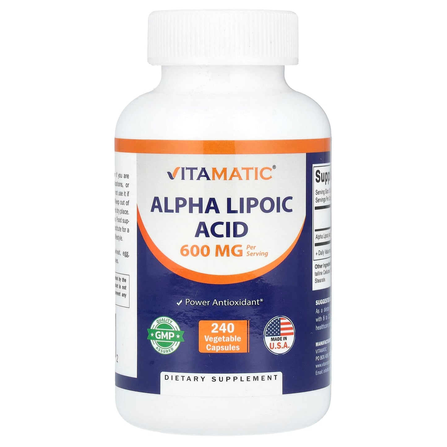 Vitamatic, Alpha Lipoic Acid, 240 Vegetable Capsules (300 mg per Capsule) - Image 1