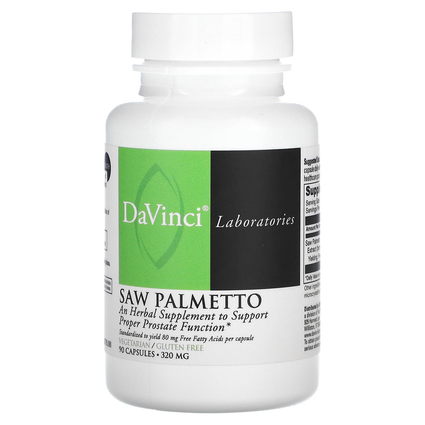 Saw Palmetto Supplement by DaVinci Labs for Prostate Health - Image 1