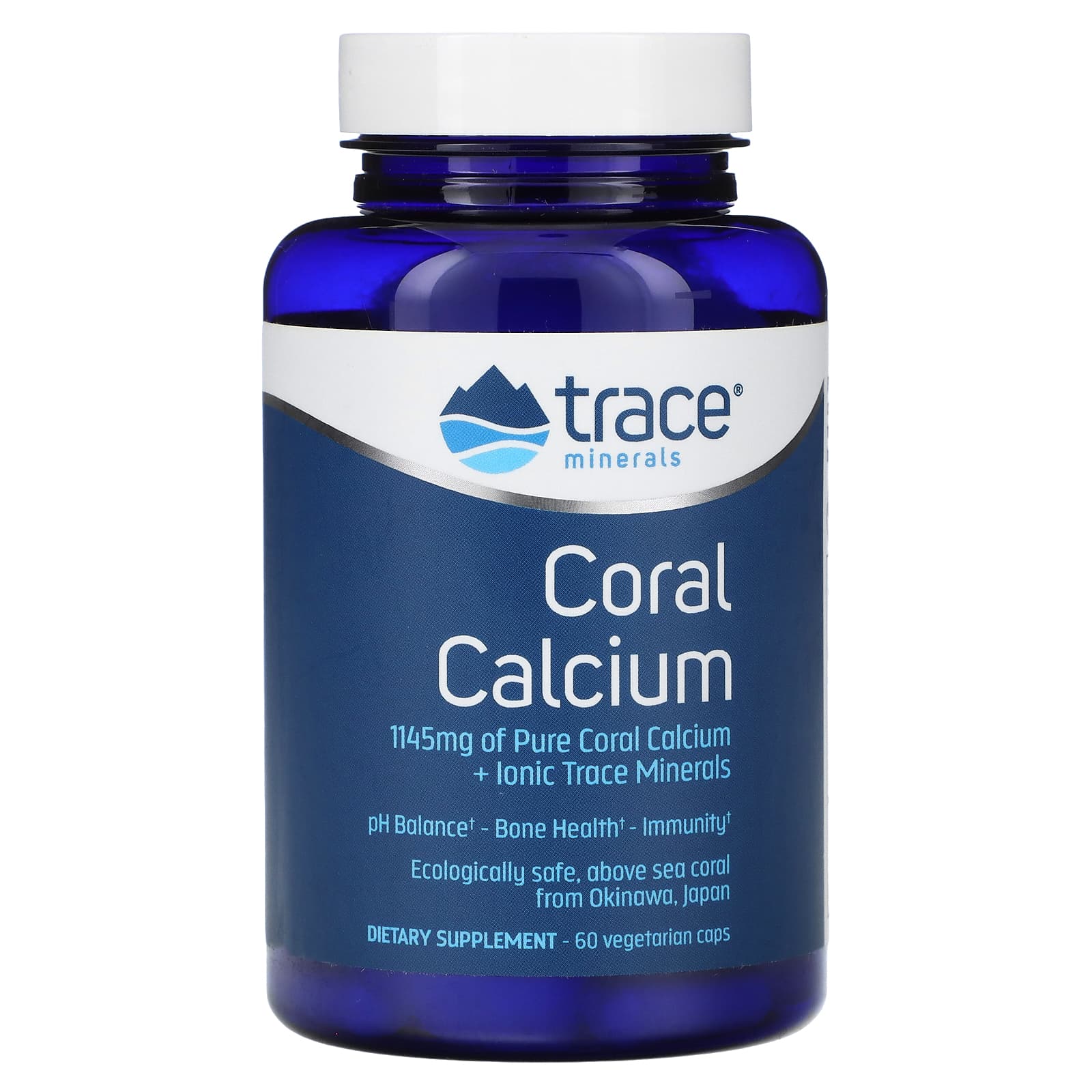 Coral Calcium + Iconic Trace Minerals, 60 Vegetarian Caps - Image 1