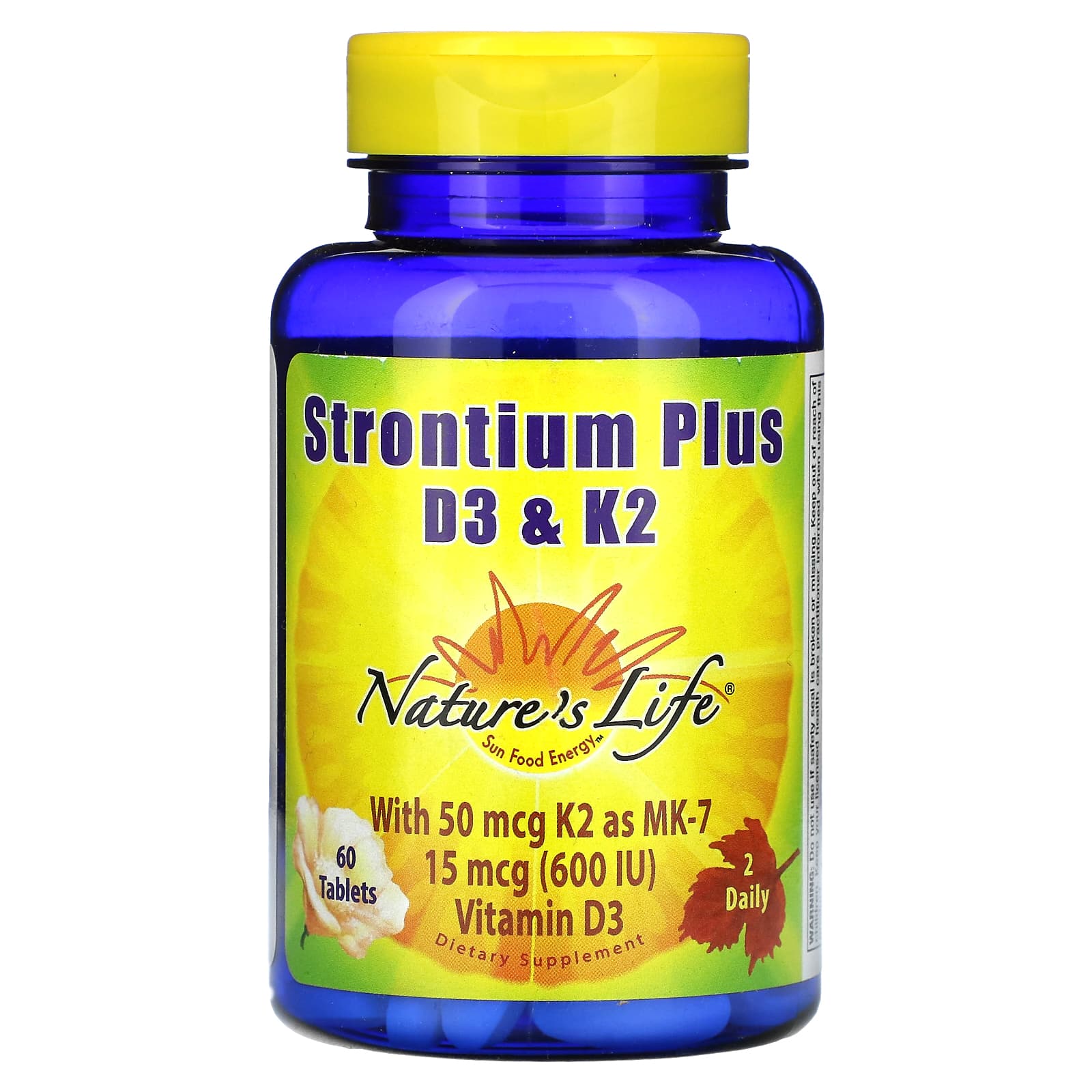 Nature's Life, Strontium Plus D3 &K2, 60 Tablets - Image 1