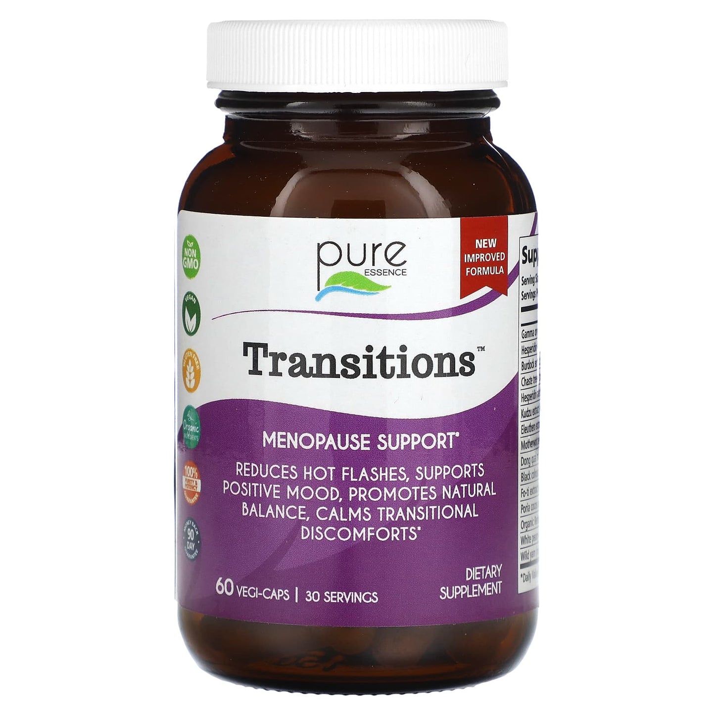 Pure Essence, Transitions, 60 Vegi-Caps - Image 1