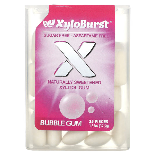 Xyloburst, Xylitol Gum, Bubble Gum, 25 Pieces - Image 1