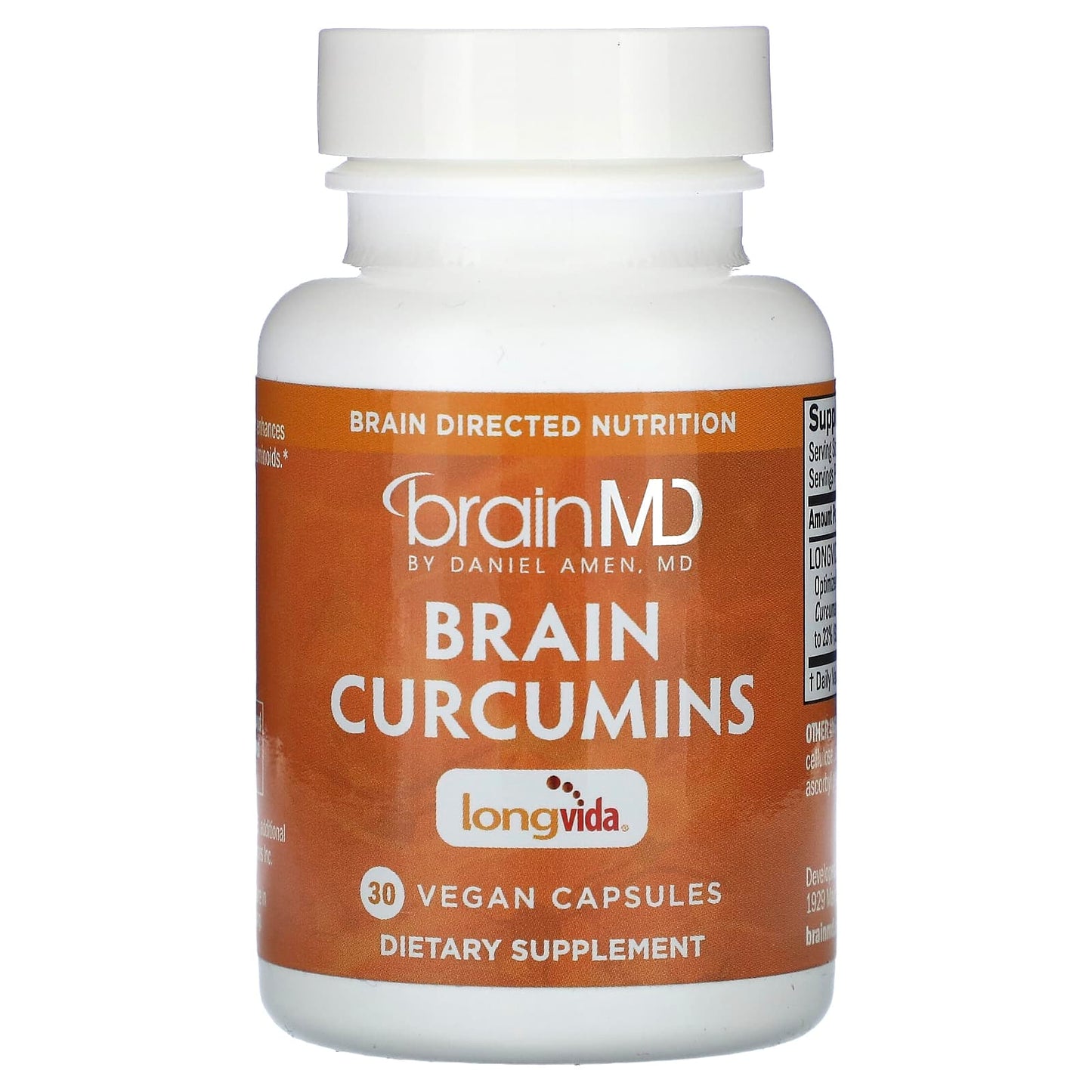 Boost Cognitive Function with BrainMD's Brain Curcumins - 30 Vegan Capsules - Image 1