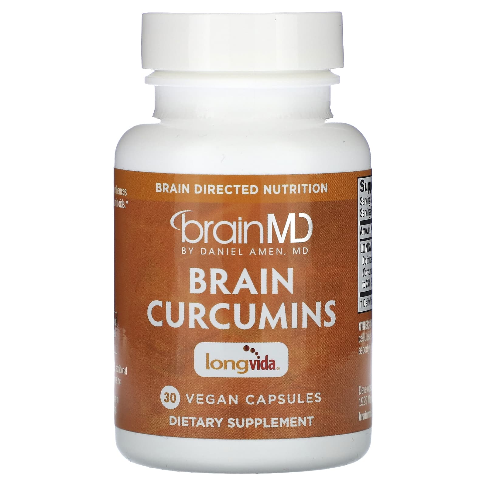 Boost Cognitive Function with BrainMD's Brain Curcumins - 30 Vegan Capsules - Image 1