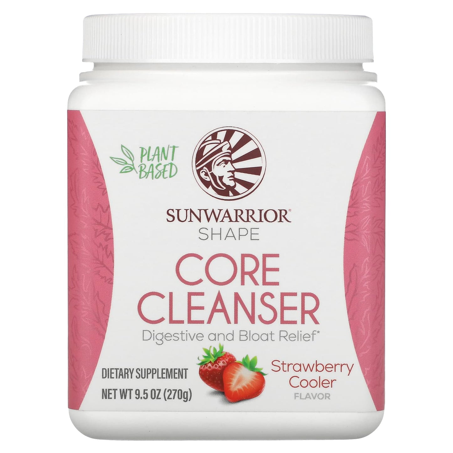 Sunwarrior, Shape, Core Cleanser, Strawberry Cooler, 9.5 oz (270 g) - Image 1
