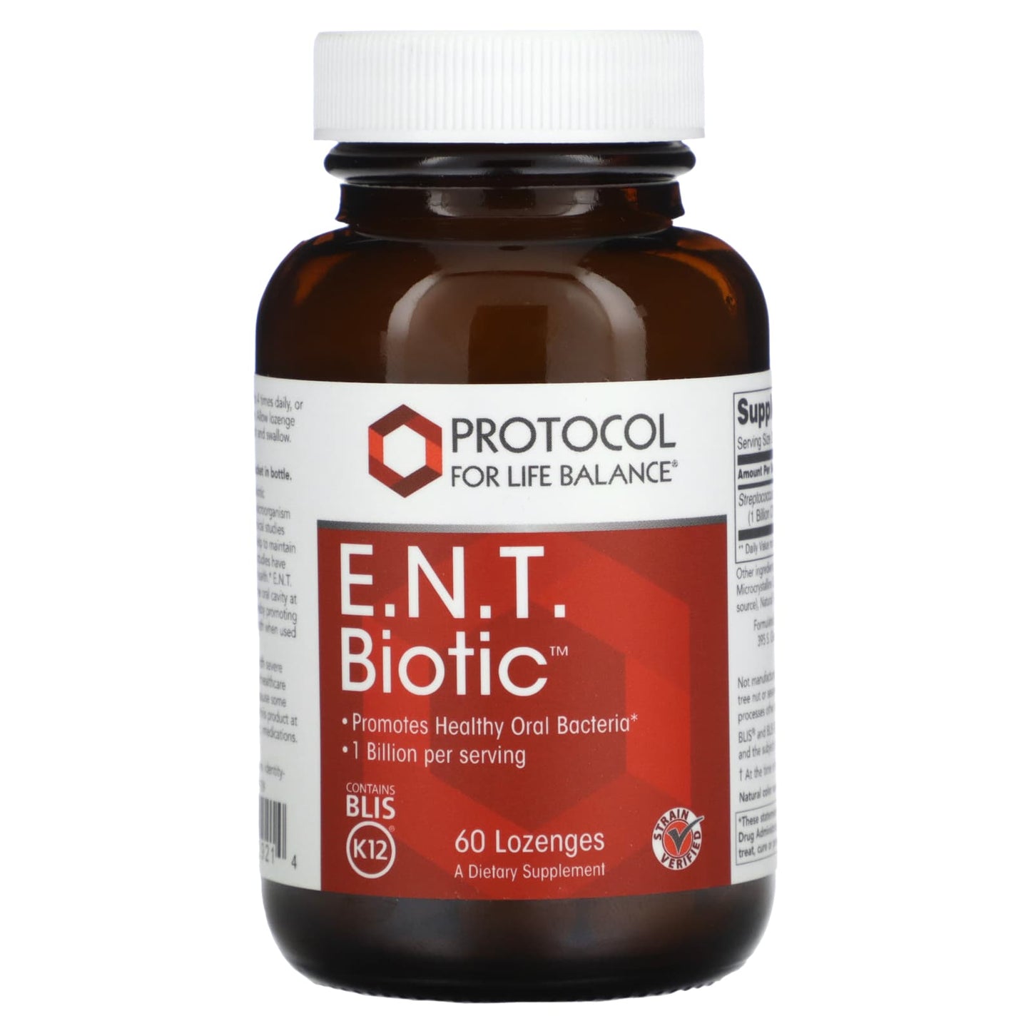 Protocol for Life Balance, E.N.T. Biotic, 60 Lozenges (0.5 Billion per Lozenge) - Image 1