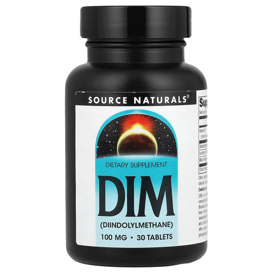 Source Naturals, DIM, 100 mg, 30 Tablets - Image 1