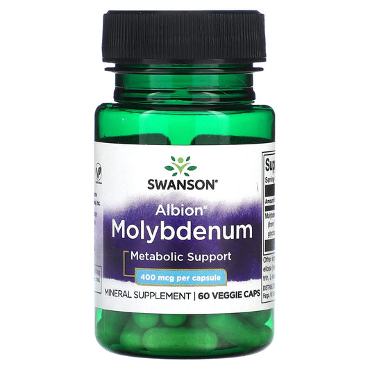 Swanson, Albion Molybdenum, 400 mcg, 60 Veggie Caps - Image 1