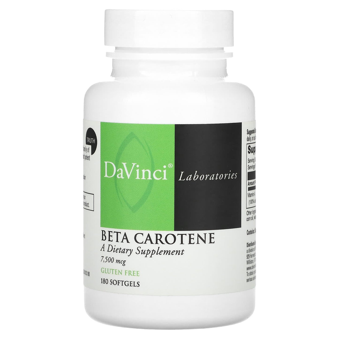 Boost Your Health with DaVinci Laboratories Beta Carotene 7,500 mcg Softgels - Image 1