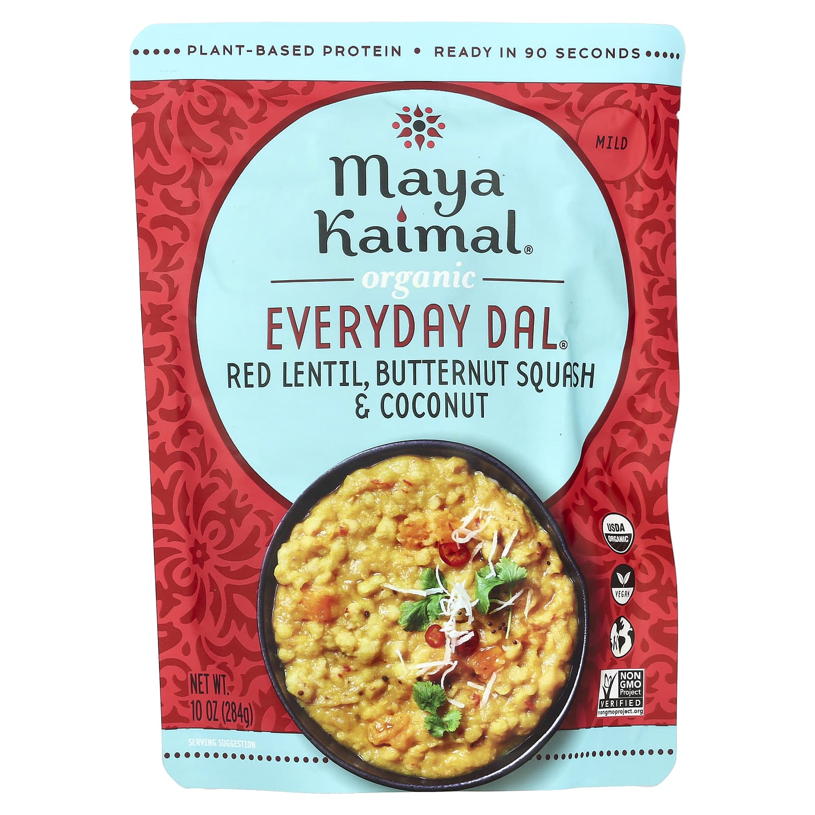 Maya Kaimal, Organic Everyday Dal®,  Red Lentil, Butternut Squash, Coconut, 10 oz (284 g) - Image 1