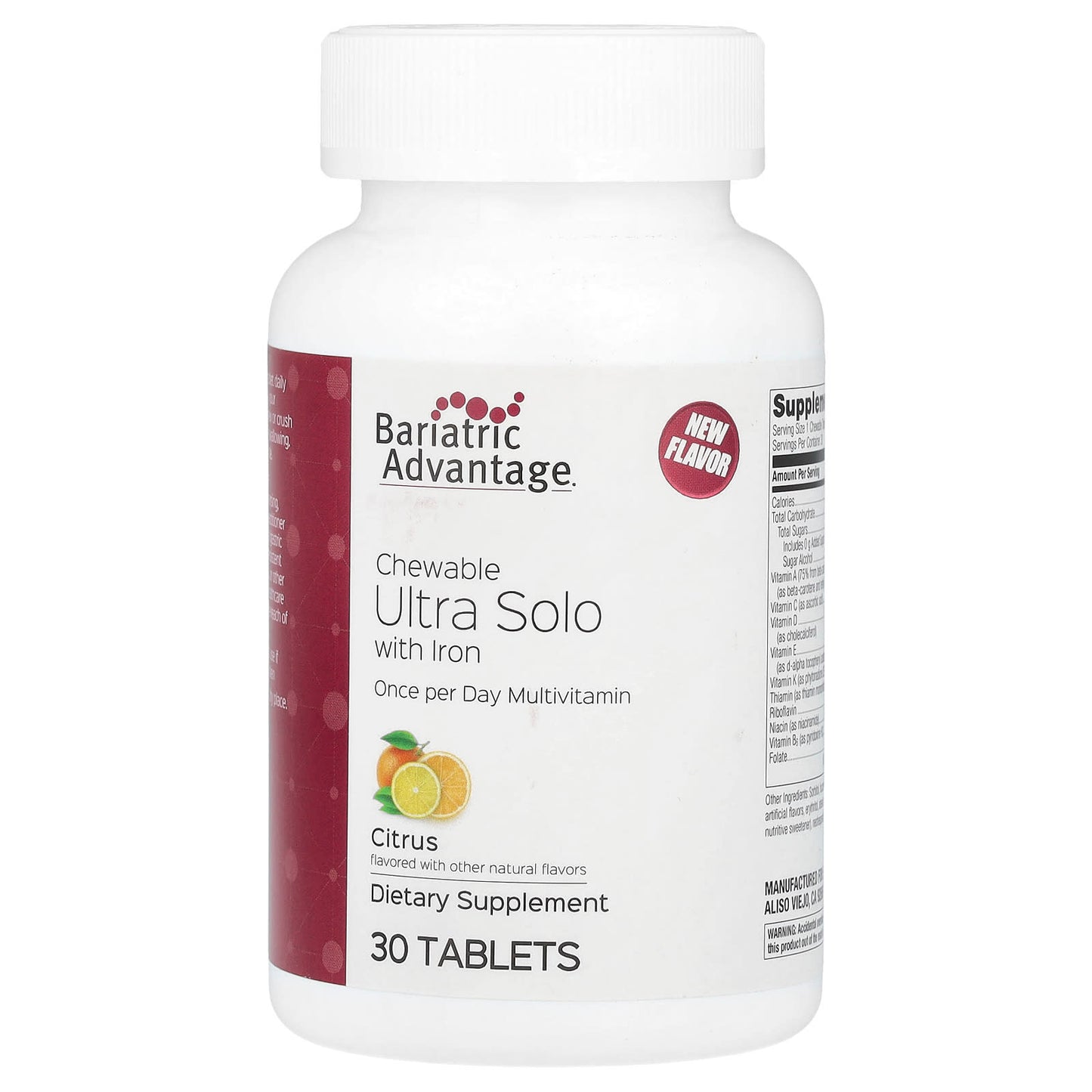 Bariatric Multivitamin Supplement with Iron, Daily Chewable Tablets - Image 1