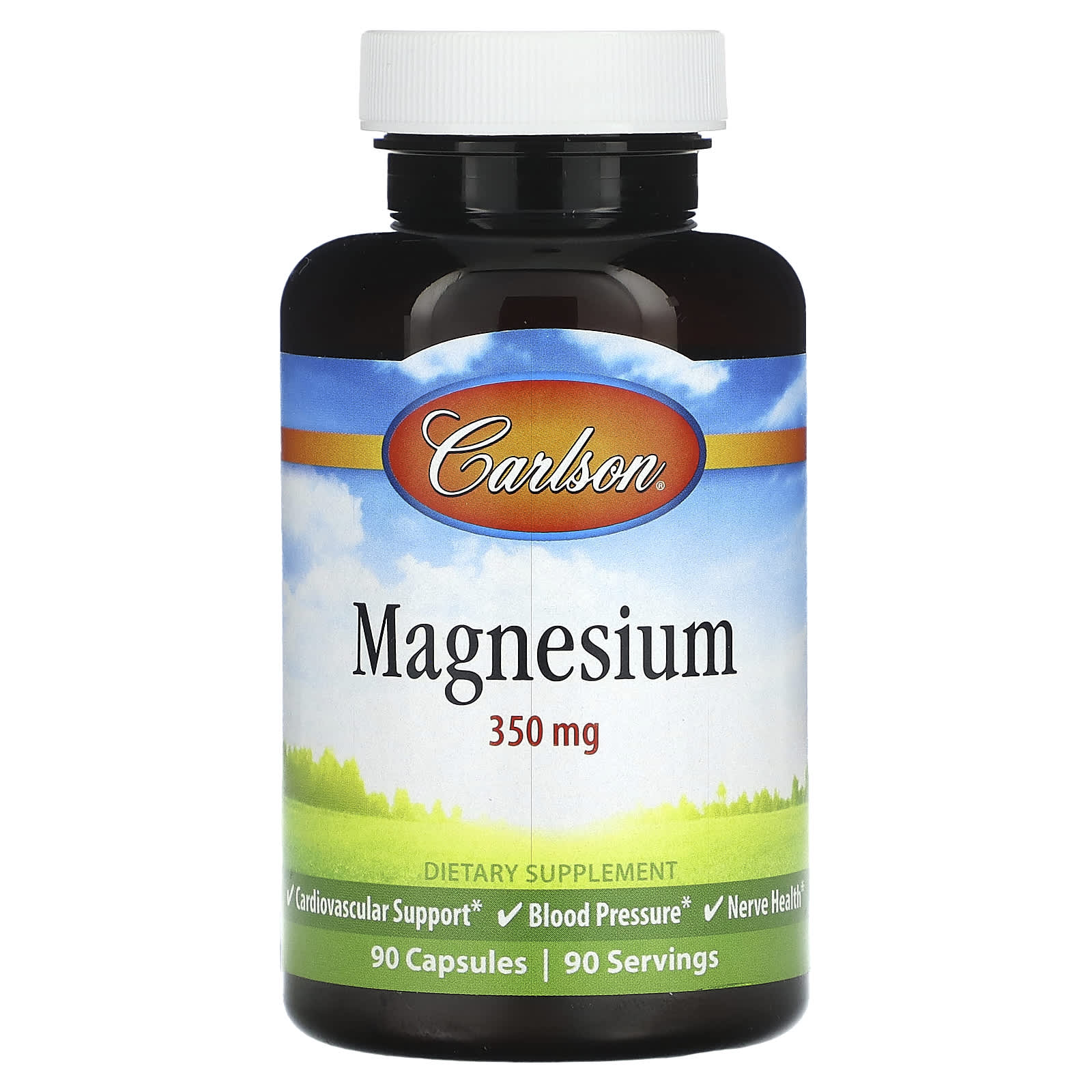 Magnessence by Carlson - 350mg Magnesium Supplement for Heart Health - Image 1