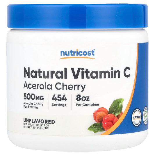 Nutricost, Natural Vitamin C, Unflavored, 8.1 oz (227 g) - Image 1
