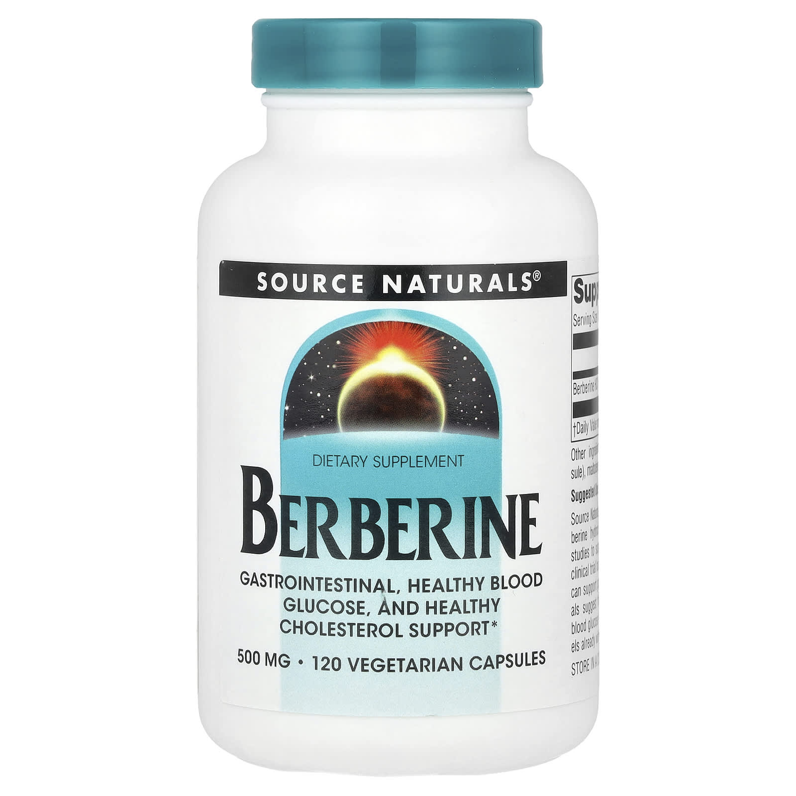 Source Naturals, Berberine , 500 mg, 120 Vegetarian Capsules - Image 1