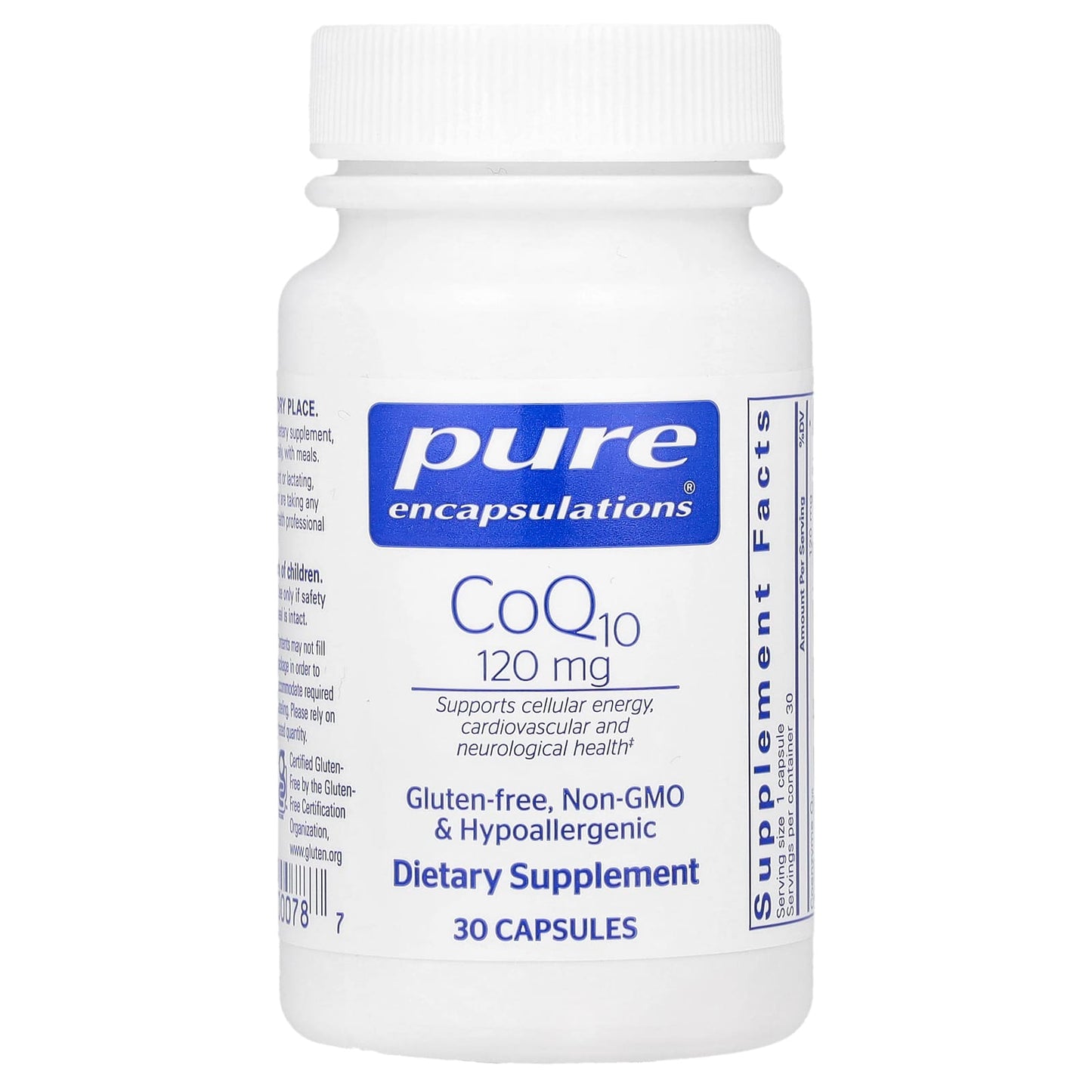 Pure Encapsulations, CoQ10, 120 mg, 30 Capsules - Image 1
