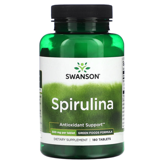 Swanson, Spirulina, 500 mg, 180 Tablets - Image 1